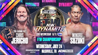 WWE 2K24 Chris Jericho Vs Minoru Suzuki  FTW Championship  AEW Dynamite 72424 [upl. by Nastassia]