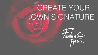 Photoshop Tutorial  How to Create Your Own Signature in Photoshop [upl. by Assyla388]