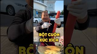 THỬ THÁCH ĂN BỘT CUỘN VỚI CÂY XÚC XÍCH “BỰ CHÀ BỨ” food [upl. by Chaing]