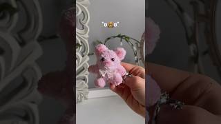 How to make a bear out of POM POMS 😭🧸💓 diy [upl. by Sokul782]