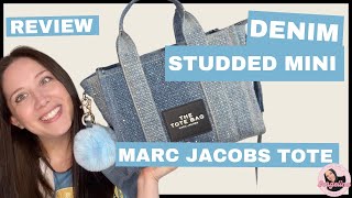 REVIEW Marc Jacobs Mini Studded Denim Tote  JorgelinasJourney [upl. by Aissila638]