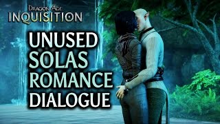 Dragon Age Inquisition  Unused Solas Romance Dialogue from the Waterfall Scene [upl. by Eiliah768]