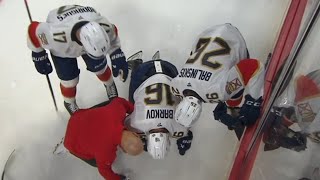 Aleksander Barkov Goes Hard Into The Boards [upl. by Eralcyram]