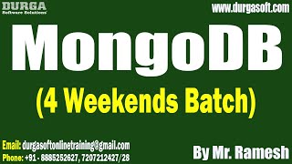 MongoDB 4 Weekends Batch tutorials  by Mr Ramesh On 22092024 7AM IST [upl. by Strander]