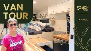 VAN TOUR  Spacious Layout  Nomadic Layout  Full Amenities vanlife [upl. by Fadden]