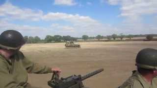 WW2 German 251 Halftrack filmed from a American M5 halftrack at the 2014 The victory show [upl. by Giana454]