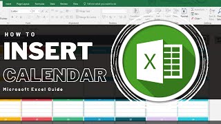 How To Insert a Calendar in MS Excel  Easy Guide [upl. by Inigo]