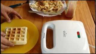 How to make Waffles Using Waffle Iron amp Mix HD Waffles [upl. by Nawiat]