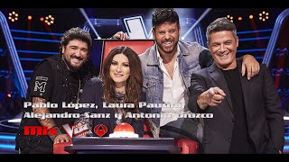 Mix  Pablo López Laura Pausini Alejandro Sanz y Antonio Orozco La Voz en Antena 3 2020 [upl. by Romney]