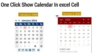 How to Add Date Picker And Calendar in Excel Cell [upl. by Stavro]