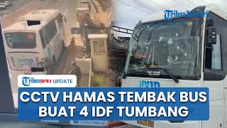 Rekaman CCTV Detikdetik Sniper Hamas Sendirian Tembaki Bus di Tepi Barat 9 Terluka 4 IDF Tumbang [upl. by Eadie]