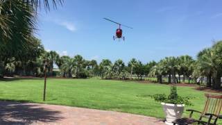 Helicopter landing at The Sea Lilly Estate Wilmington NC [upl. by Yelruc778]