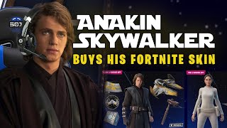 Anakin Skywalker reacts to getting his own skin in Fortnite [upl. by Akirrehs637]