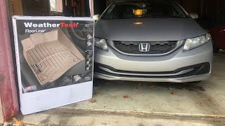 Got WeatherTech FloorLiner For My 2013 Honda Civic I got impatient and couldn’t wait any longer [upl. by Enitsyrk]