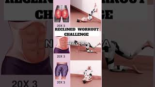 Reclined workout challenge exercise at home motivation sports viralvideo foryou [upl. by Joe]