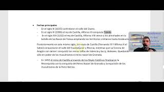 Temas claves de sociales para graduado en ESO Resumen de la Reconquista de la península Ibérica [upl. by Aihtyc997]