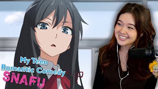 MEETING YUKINO AND HACHIMAN   Oregairu Season 1 Episode 1 Reaction [upl. by Ynohtn]