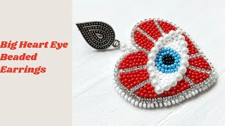 Big Heart Eye Beaded Earrings [upl. by Ochs]