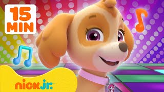 PAW Patrol Skyes Music Party 1 🐾💃 15 Minutes  Nick Jr Music [upl. by Gaspard]