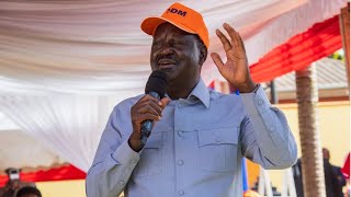 Raila Odinga roars in Meru after exposing Rutos plan to make Chebukati Kenyas Chief Justice [upl. by Aikemot]