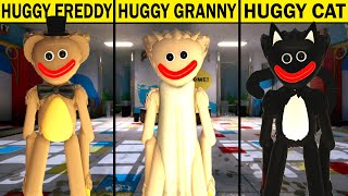 HUGGY FREDDY vs HUGGY GRANNY vs HUGGY CARTOON CAT Poppy Playtime Morphs  DeGoBooM [upl. by Moll]