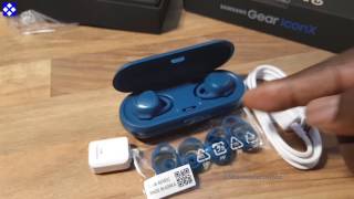 Samsung Gear IconX Wireless Earbuds Unboxing amp Setup [upl. by Tadeo]