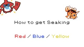 How to get Seaking in Pokemon RedBlueYellow 119 [upl. by Auqenaj]