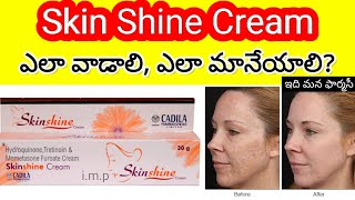 skin shine cream review in telugu  uses  Dosedosage Sideeffects precautions [upl. by Enivid738]