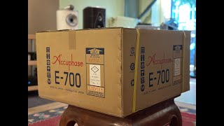 Eingetroffen und ausgepackt Accuphase E700 ClassA StereoVollverstärker [upl. by Assened319]