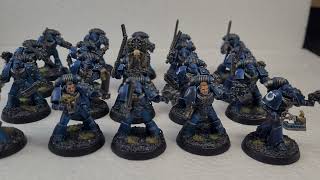 Horus Heresy Ultramarines Despoiler squad with Power weapons and Vexilla [upl. by Haianeb]