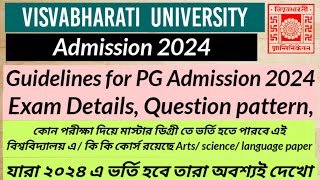 Visvabharati University Admission guidelines 2024  Exam Details Application form [upl. by Tillion]