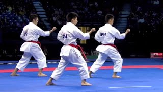 Karate Male Team Kata Final  Japan vs Italy  WKF World Championships Belgrade 2010 12 [upl. by Arreit591]