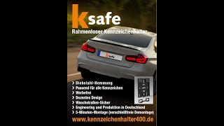 Ksafe der rahmenlose Kennzeichenhalter [upl. by Annoed419]