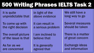 500 Commonly Used Writing Phrases in IELTS Writing Task 2 [upl. by Susie799]