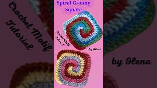 How to crochet Spiral Granny square  4 shorts grannysquare [upl. by Radu]