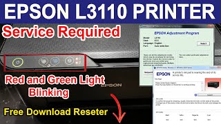 HOW TO RESET EPSON L3110  SERVICE REQUIRED THE INK PAD IS AT THE END OF ITS SERVICE LIFE [upl. by Akeber810]