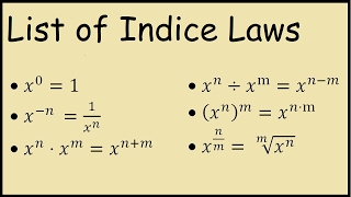 Law of indices all index laws  Math [upl. by Eirovi]