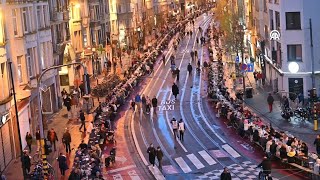 2 km long iftar table in Belgium [upl. by Gona]