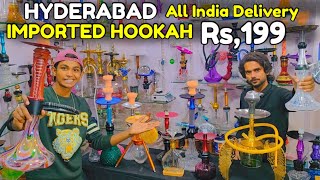 Imported Hookah Only Rs199 Hookah Market in Hyderabad  Cheapest Hookah Shop Sharran [upl. by Enerol]