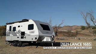 Lance 1685 Travel Trailer  Floor Plan Walkthrough amp Feature Highlights [upl. by Ikim]