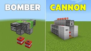 3 EASY TNT Cannons in Minecraft Bedrock Tutorial [upl. by Debbi342]