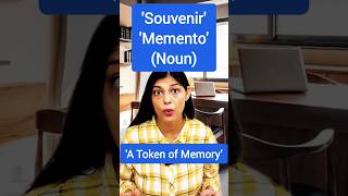 Souvenir amp Memento Explained Boost Your English Vocabulary  यादों की निशानी के शब्दquot ytshorts [upl. by Agathy]