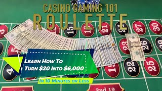 How To Play Roulette  Casino Gaming 101 Learn How to Turn 20 Into 6000 in 10 Minutes or Less [upl. by Cira]