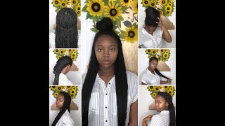 7 Box Braids Hairstyles  Micro Box Braids [upl. by Gapin]