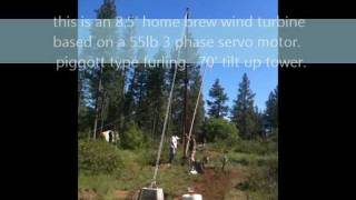 85 home brew wind turbine on 70 tower [upl. by Hunsinger190]