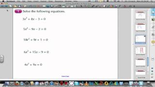 Solving quadratics by factorising part 2 of 2 [upl. by Srednas]