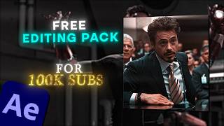 Free Editing Pack For 100000 Subscribers  After Effects [upl. by Thomajan750]