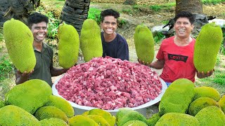 JACKFRUIT BIRYANI  Beef Jackfruit Biryani Recipe  Cooking In Our Village [upl. by Arlon809]