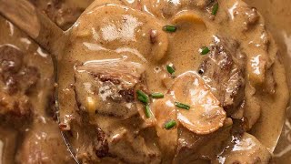 Slow Cooked Beef Stroganoff [upl. by Seena]