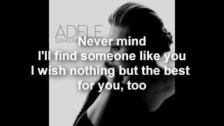 Adele  Someone Like You LyricsLetra  HD [upl. by Seravart]